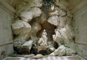 Laiterie de la Reineの洞窟、1785年に建てられた写真 作： Jean Thevenin